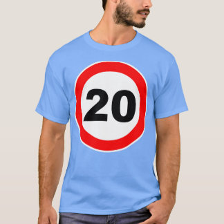 20:e födelsedag: Gift Road Sign-årsdag T Shirt