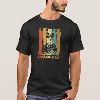 20:e födelsedag med 20 olåsta videospel t shirt