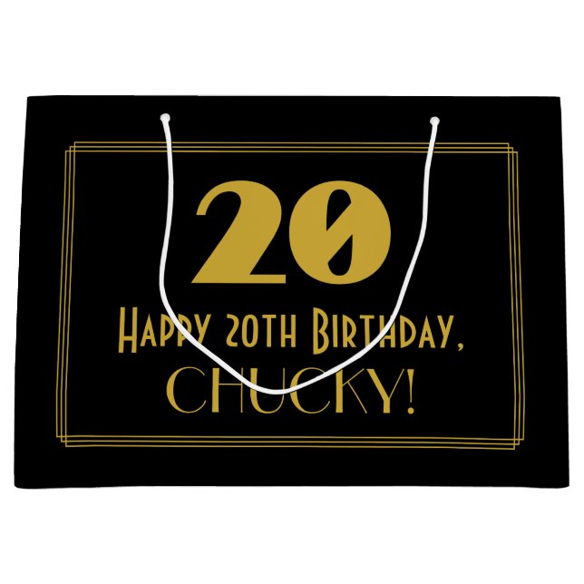 20:e födelsedagen - Art Deco Inspired Titta "20" & (Framsidan)