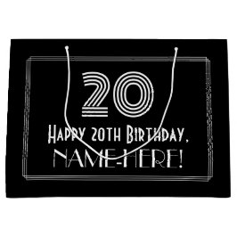 20:e födelsedagen - Art Deco Inspired Titta "20" &