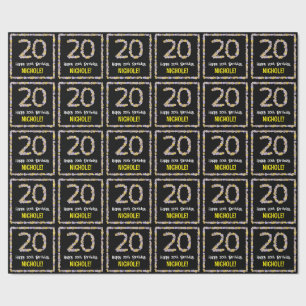 20:e födelsedagen: Blommigt Flowers Number, eget n Presentpapper