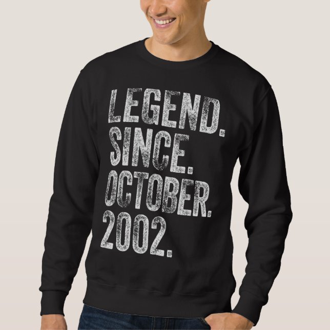 20:e födelsedagen oktober, född 20 år sedan lång ärmad tröja (Framsida)