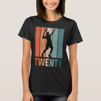 20:e födelsedagen: Retro Tennis Player 20 år gamma T Shirt