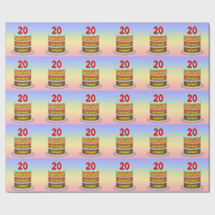 20:e födelsedagen: Roligt Cake and Candles + Custo Presentpapper