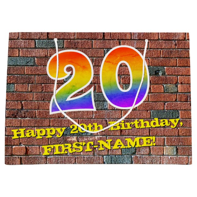 20:e födelsedagen: Roligt, Graffiti-Inspired Rainb (Framsidan)