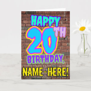 20:e födelsedagen - Roligt, Urban Graffiti Inspire Kort