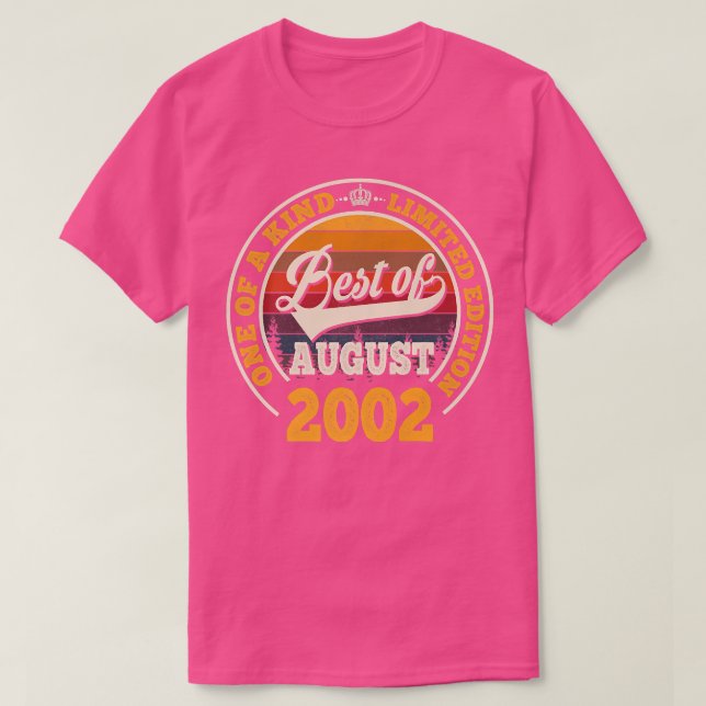 20:e födelsedagserbjudandet i 20 år i bästa august t shirt (Design framsida)
