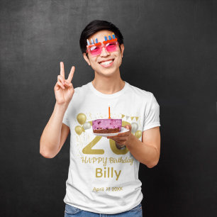 20:e födelsedagsfotot namn personlig t shirt