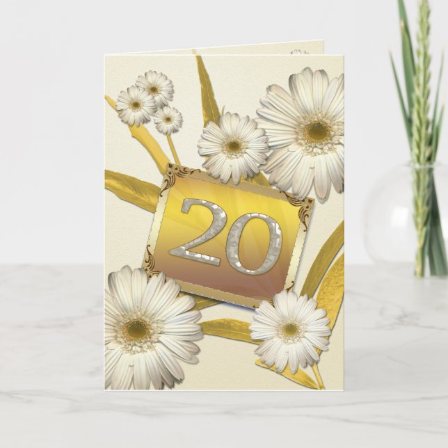 20:e födelsedagskortet med daisy. kort (Framsida)