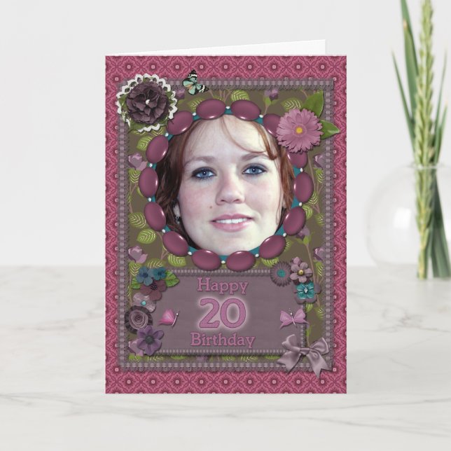 20:e fotokortet för en födelsedag kort (Framsida)