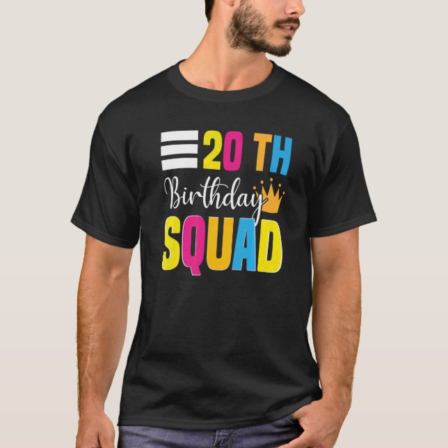 20:e Grattis på födelsedagen Squad Party Bday Fami T Shirt (Framsida)