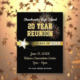 20:e klassvykortet Reunion Inbjudan