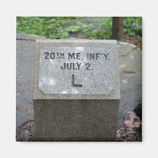 20:e Maine Gettysburg Magnet (Framsidan)