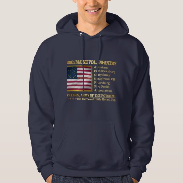 20:e Maine Volunteer Infantry (BH) Sweatshirt Med Luva (Framsida)