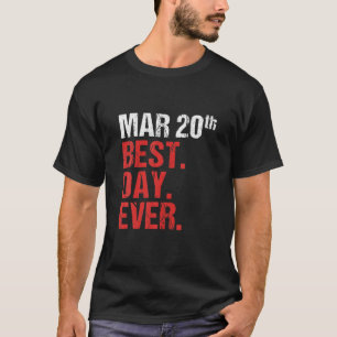 20:e mars årsdag Sjungkarl fest Bröllop Födelsedag T Shirt