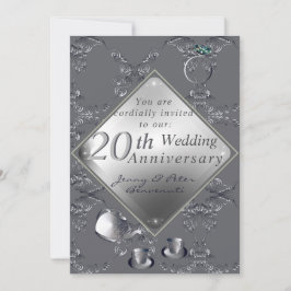 20:e platina smaragd jubileum inbjudningar