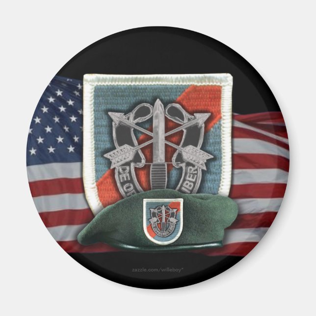 20:e speciella krafter flash-Vietnam-veterinär mag Magnet (Framsidan)
