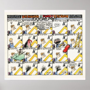 20 Enkla steg till ett lustigt Teckning-Poster Poster