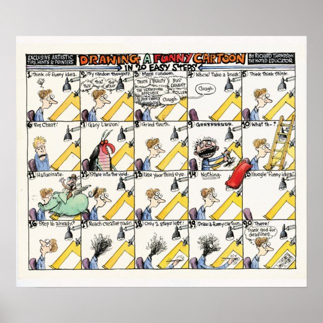 20 Enkla steg till ett lustigt Teckning-Poster Poster (Framsidan)