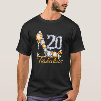 20 & Fabulous 20 Years 20:e Birthday Diamond C T Shirt
