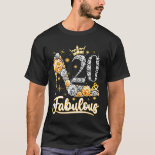 20 & Fabulous 20 Years 20:e Birthday Diamond C T Shirt