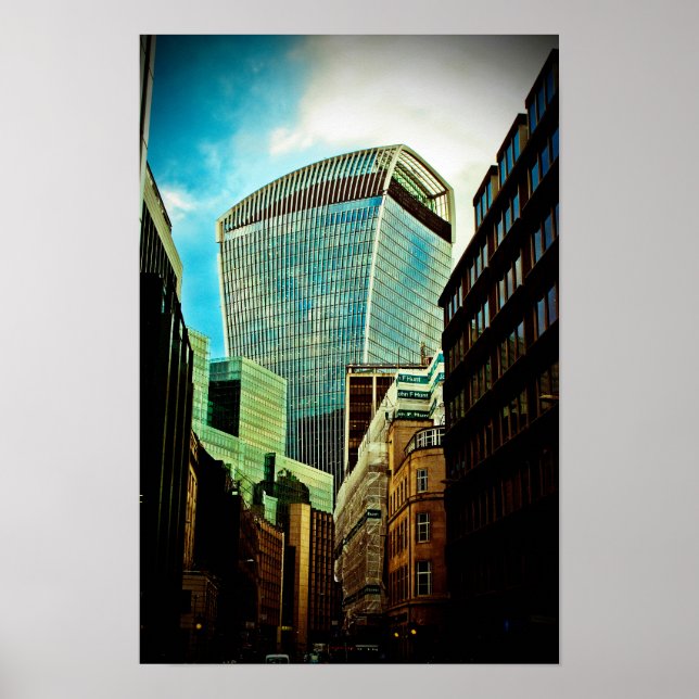 20 FenChurch Street Walkie Talkie Byggande London Poster (Framsidan)