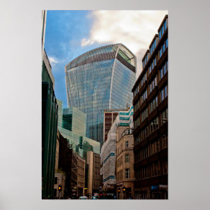 20 FenChurch Street Walkie Talkie Byggande London Poster