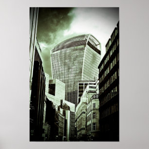 20 FenChurch Street Walkie Talkie Byggande London Poster