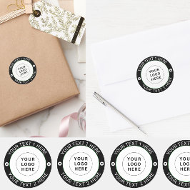 20 Företagslogotyp här | Standardenkla dekaler Runt Klistermärke