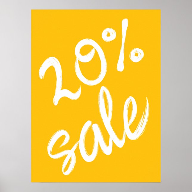 20 % försäljningsskylt, 18 x 24 Gulters försäljnin Poster (Framsidan)