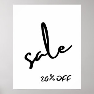 20 % försäljningsskylt, Boutique-signal, detaljhan Poster