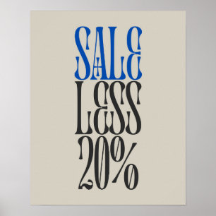 20 % försäljningsskylt, butiksbutiker/Poster av Bo Poster