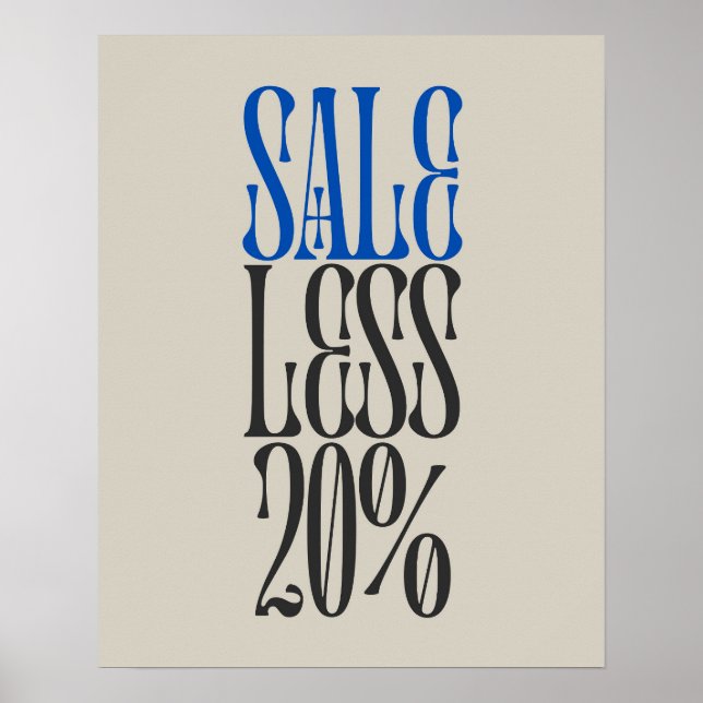 20 % försäljningsskylt, butiksbutiker/Poster av Bo Poster (Framsidan)