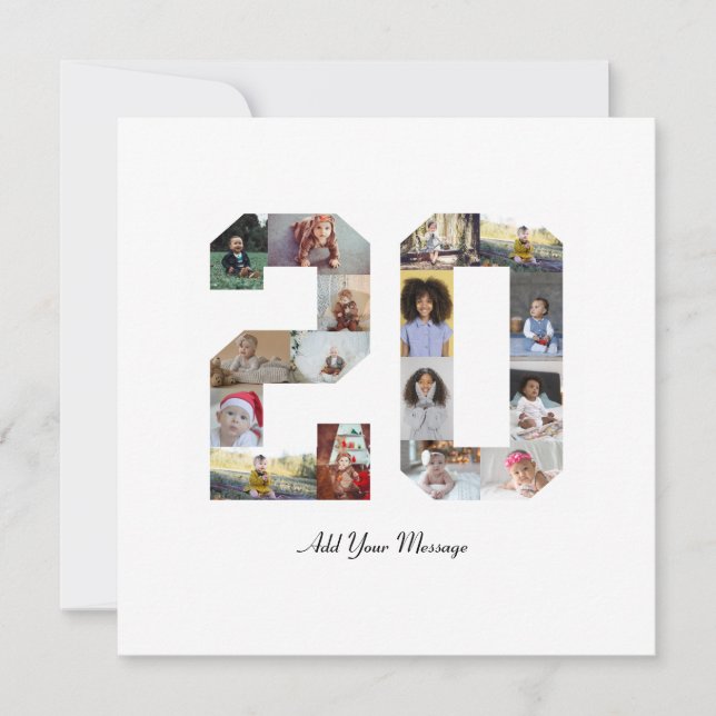 20 Foto Collage Tack Kort (Framsida)