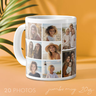 20 Foto Mall Collage - Modern Minimal Vit Jumbo Mugg