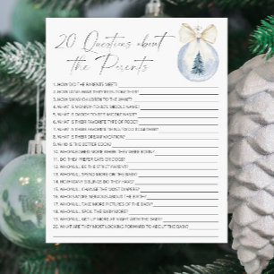 20 frågor föräldrar - Vinter Babyshower spel