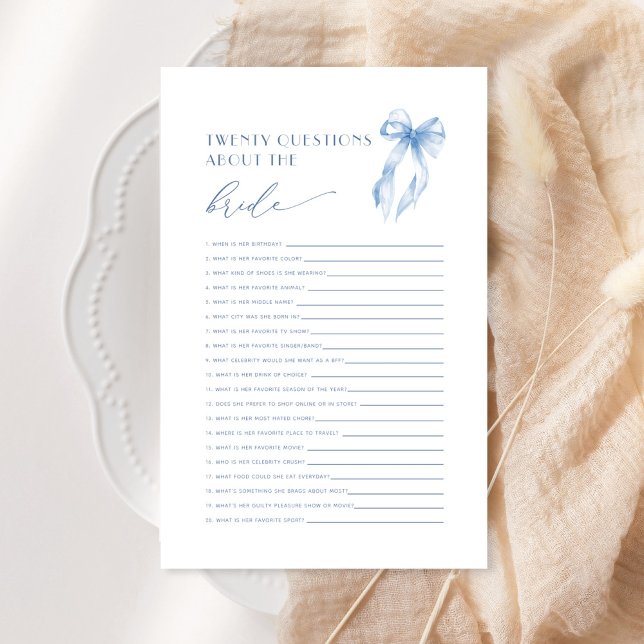 20 frågor om Bride Game (Skapare uppladdad)