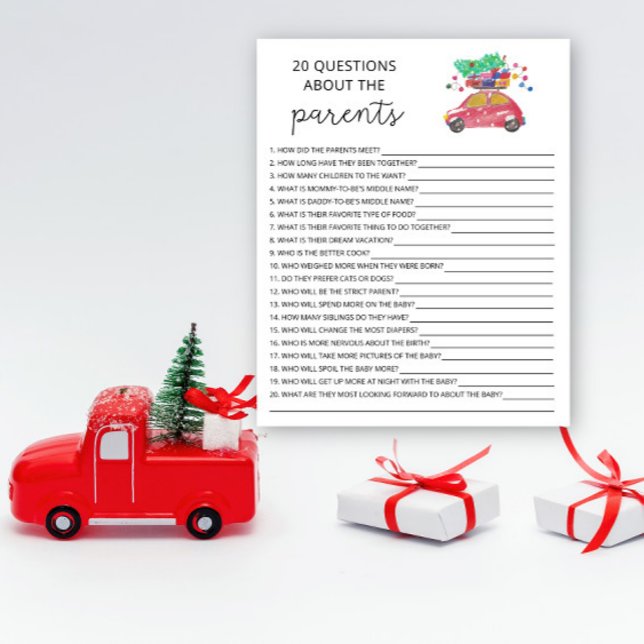 20 Frågor om Parents babyduschspel (Skapare uppladdad)