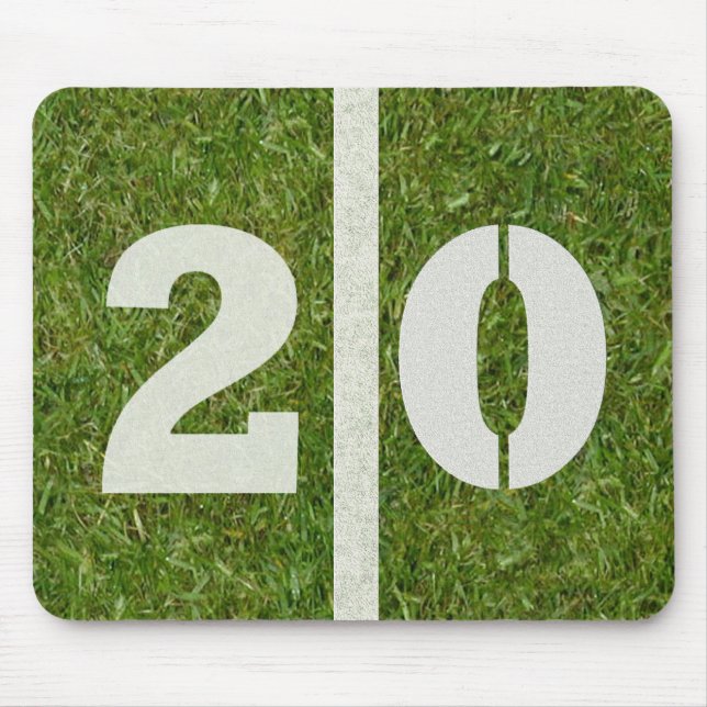 20 gård fodrar fotbollfält Mousepad Musmatta (Framsidan)