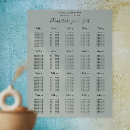 20 Grönt för sätesschemat i Bord Poster