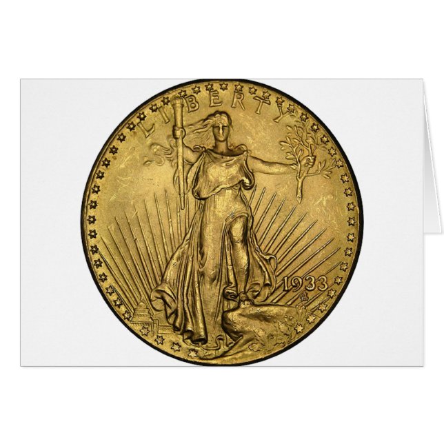 $20 GULD BIET HÄLSNINGSKORT (Framsidan Horizontal)