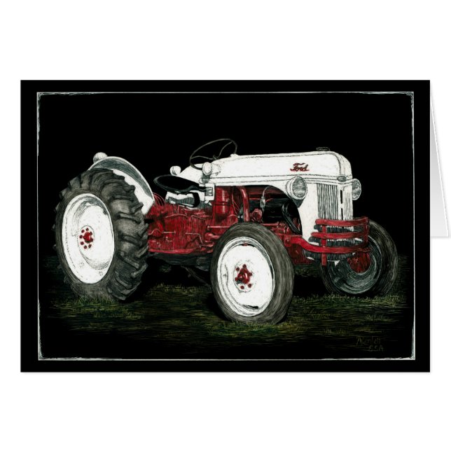 "20 hästar" - Traktorkort OBS Kort (Framsidan Horizontal)