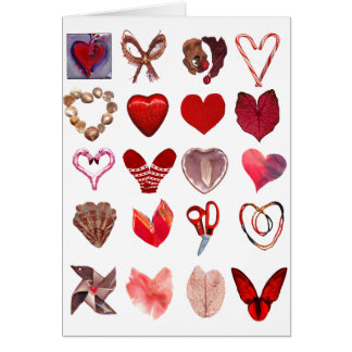 20 hjärtor hälsningskort