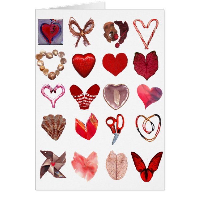 20 hjärtor hälsningskort (Framsidan)