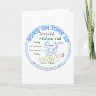 20 juni - Gemini Kort