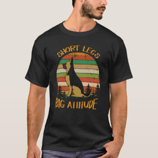 20 Korta Ben Stor Attityd Söt Tysk Shepherd T Shirt