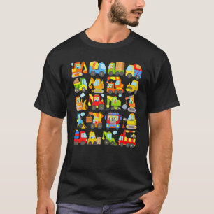 20 lastbil-schaktbilar i fordon t shirt