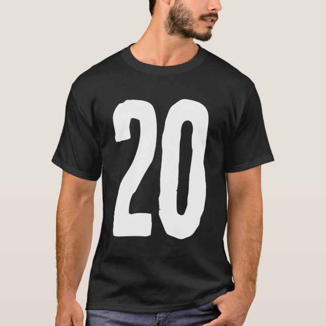 20 Lycklig-dagars Py Lava-typsnitt T Shirt (Framsida)
