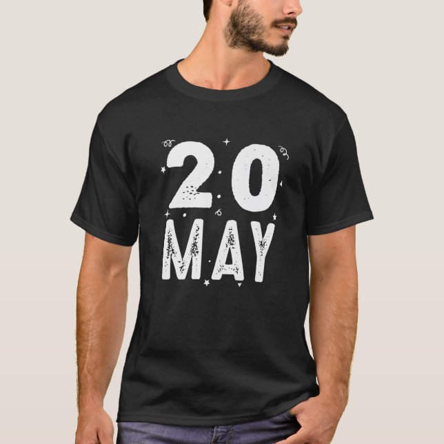 20 maj Party Särskilda tillfällen för tä T Shirt (Framsida)