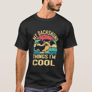 20 Min Dachshund Grej Jag är Cool - Vintage T Shirt